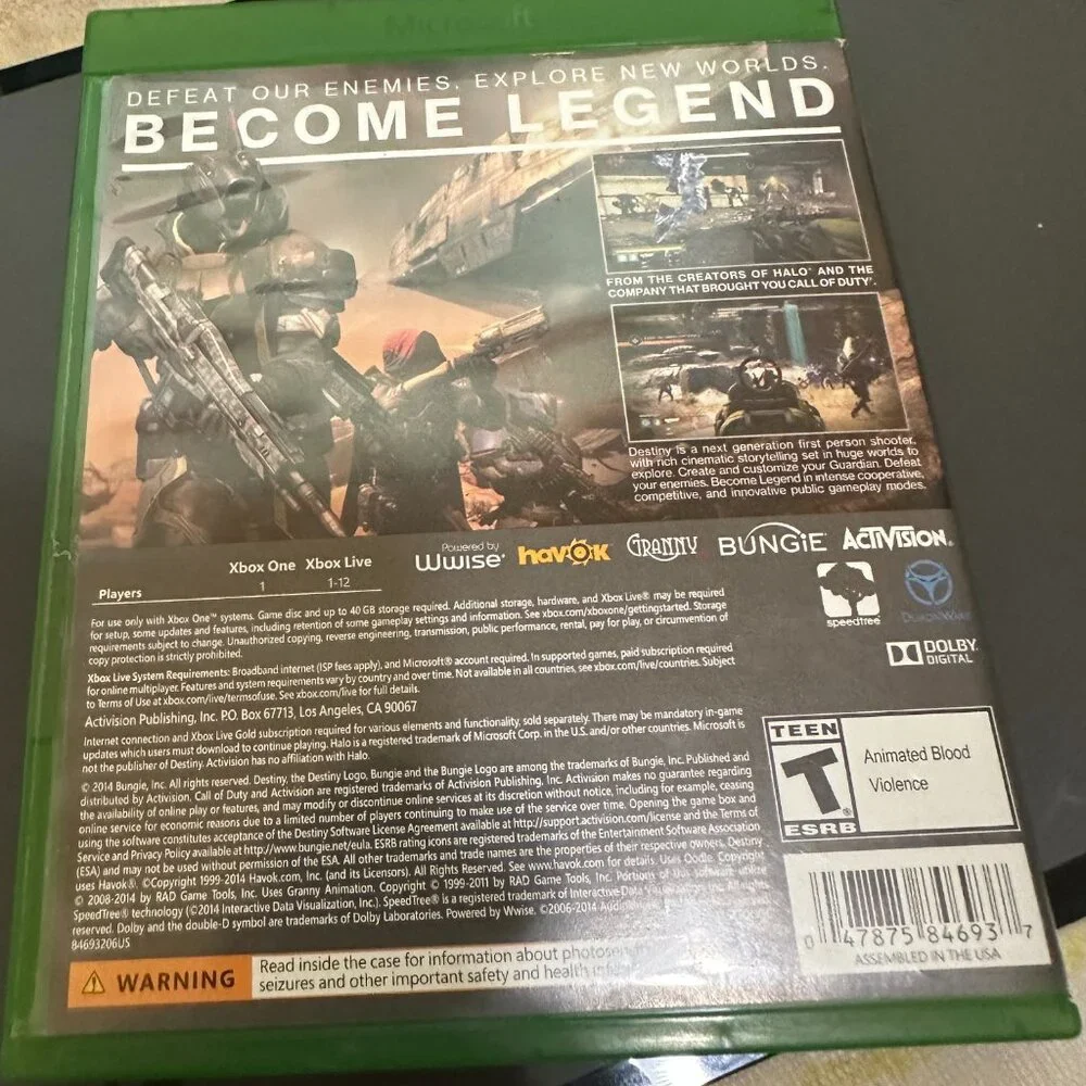 Destiny (Microsoft Xbox One, 2014)